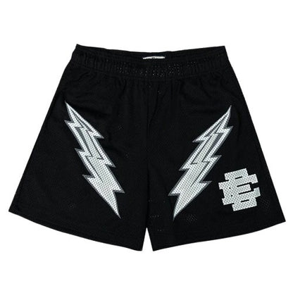 EE Shorts White-Black Lightning