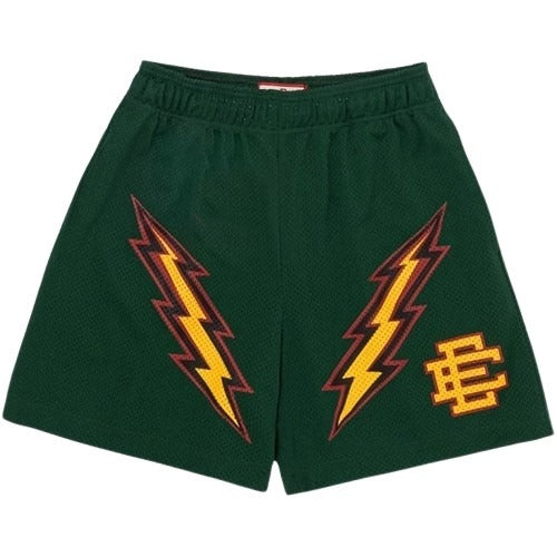EE Shorts Dark Green Lightning